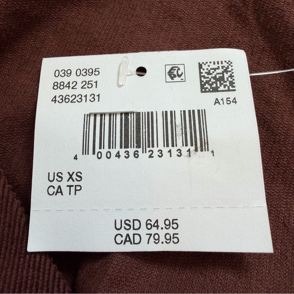 NWT American Eagle Brown Corduroy V-Neck Basque Waist Mini Dress *flaw - Picture 9 of 12
